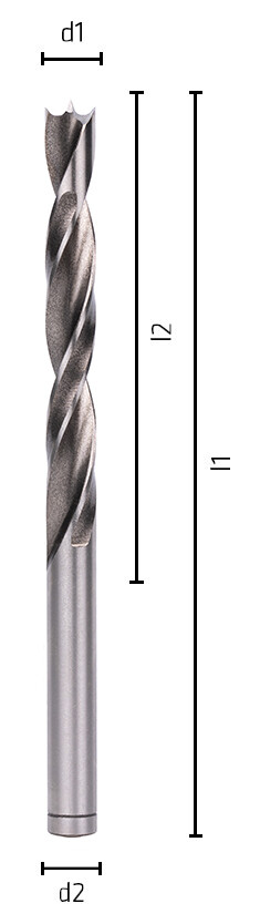 HSS Cobalt
Maschinen-Holzspiralbohrer