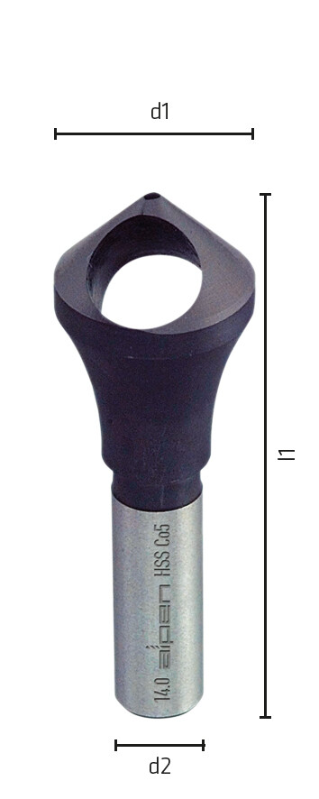 HSS Cobalt Entgratsenker mit Querlochbohrung