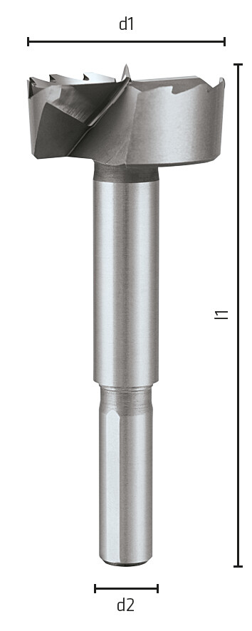 Sharp Shark, Maschinen-Forstnerbohrer mit 3-Flächenschaft, SET