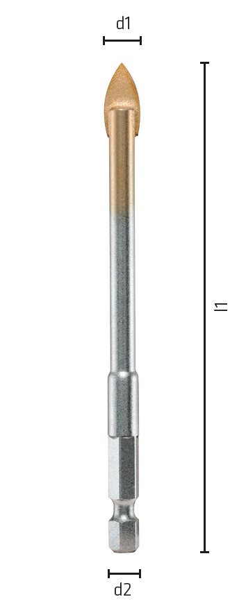 Profi Glas, Hartmetall-Glasbohrer, 1/4", SET