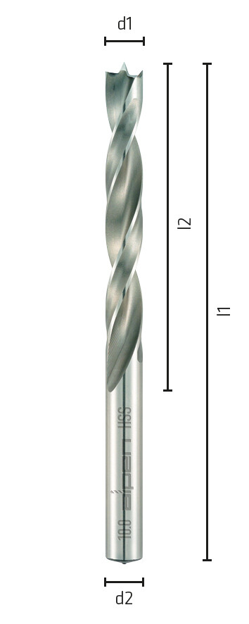 HSS Maschinen-Holzspiralbohrer