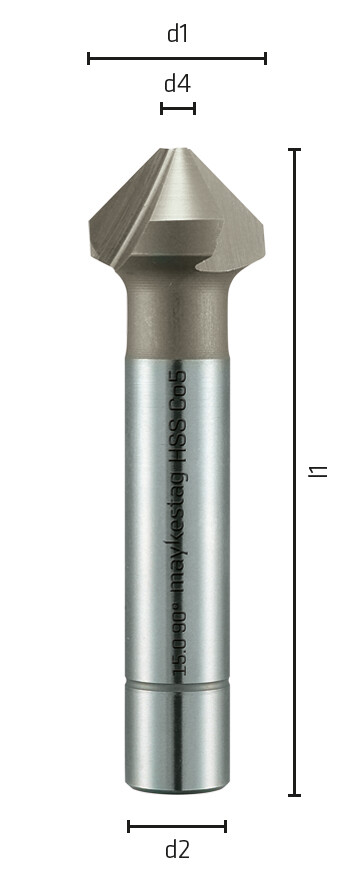 HSS-Co Kegelsenker, DIN 335 C, 90°, SET
