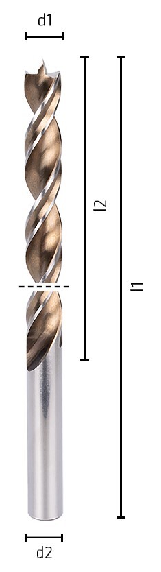 HSS Maschinen-
Holzspiralbohrer