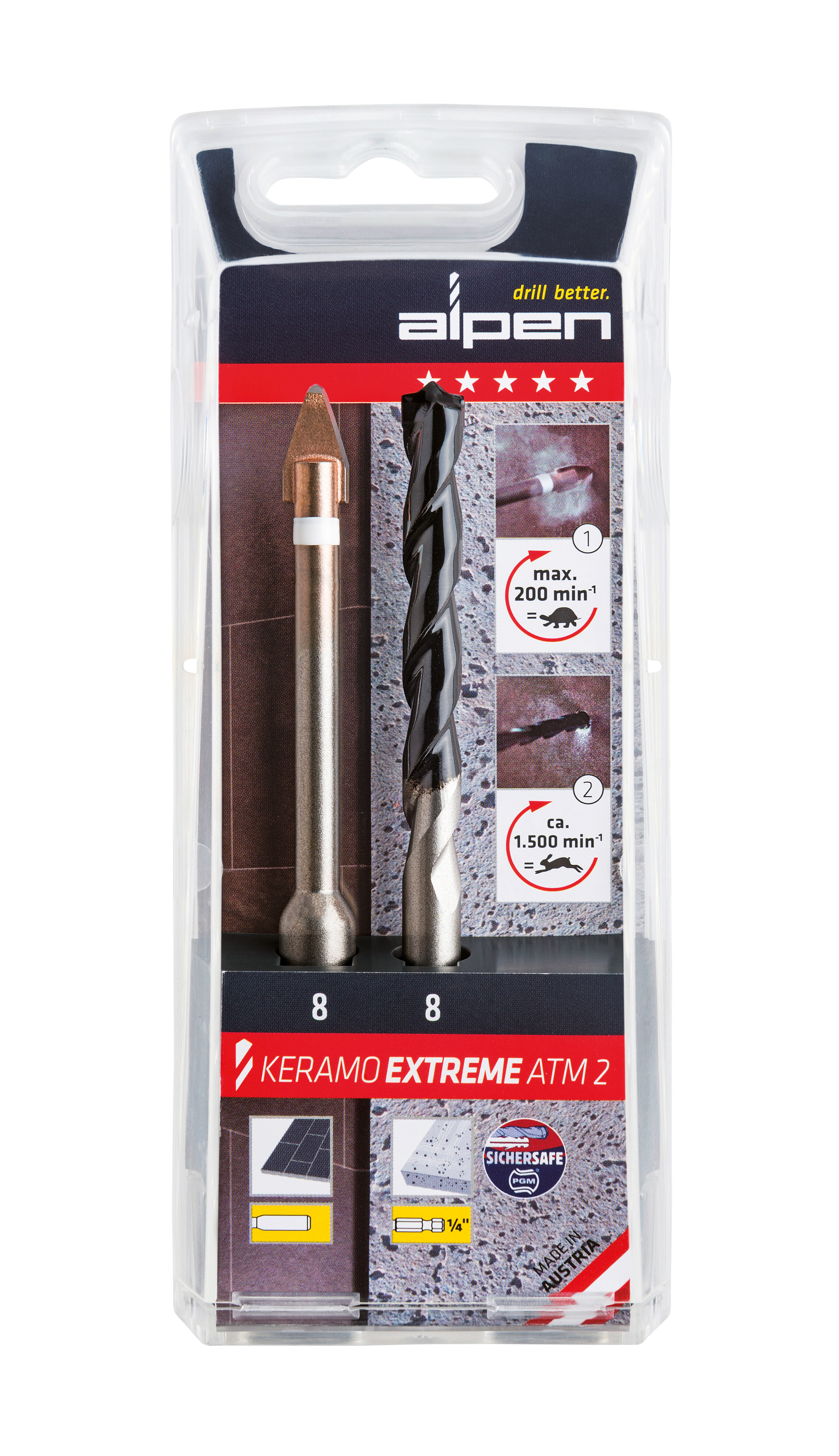 Keramo Extreme, Feinsteinzeug-Fliesenbohrer, SET