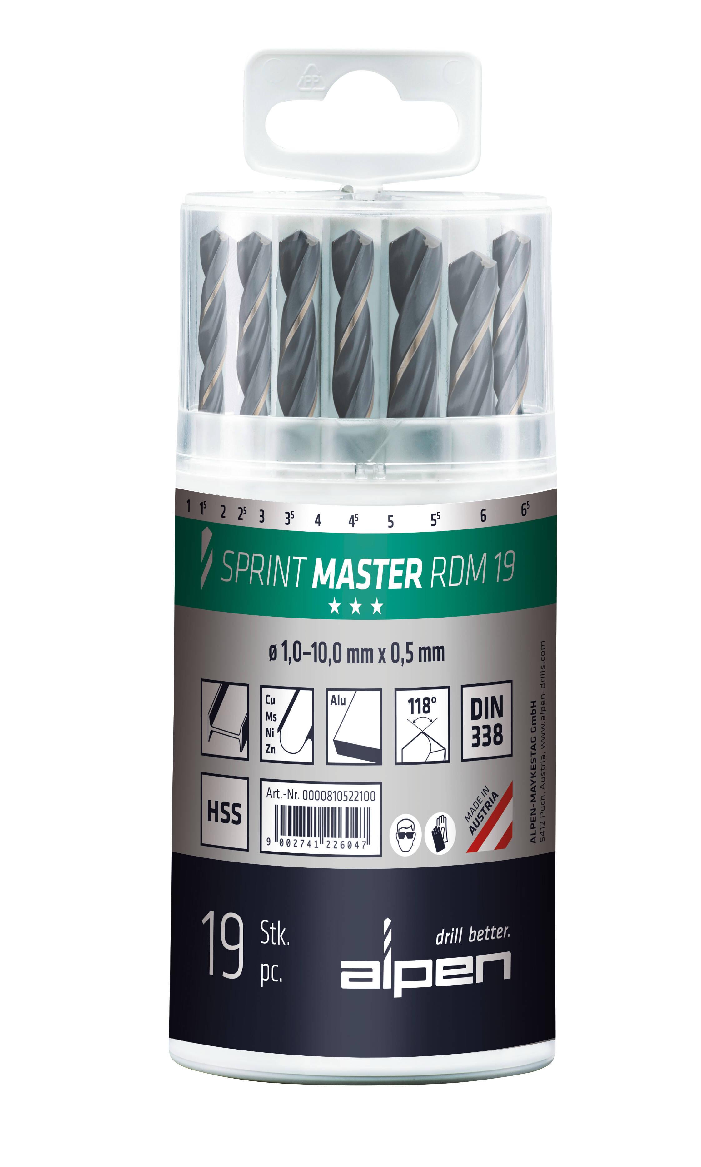 Sprint Master, HSS Spiralbohrer, kurz, DIN 338 RN, SET