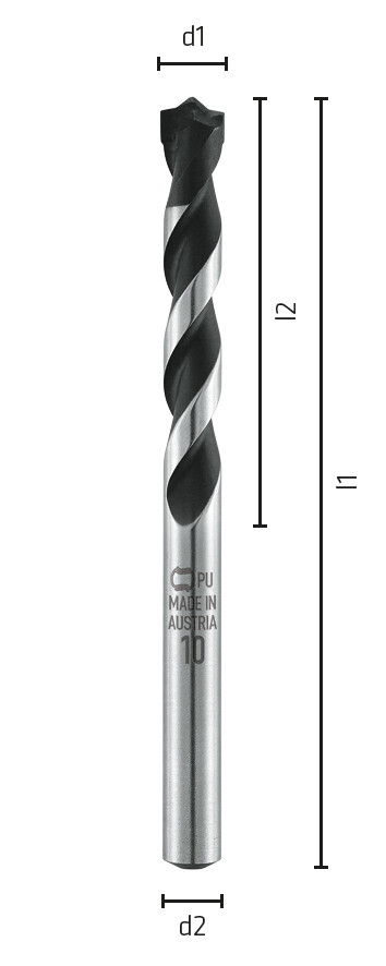 Hartmetall-Betonbohrer, DIN ISO 5468